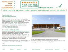 Tablet Screenshot of brennholz-wecker.de